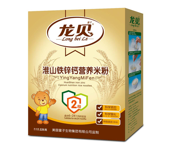 龍貝淮山鐵鋅鈣營養(yǎng)米粉2段