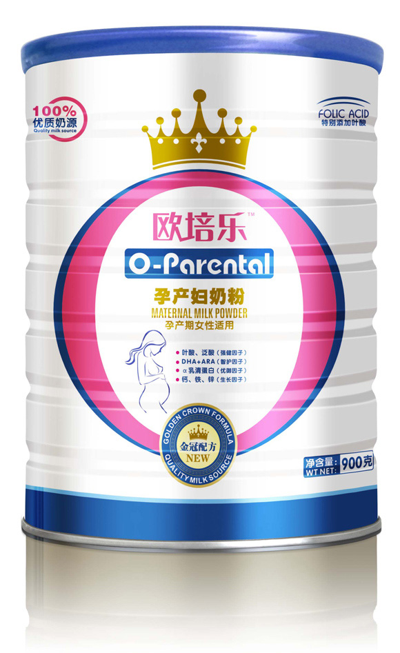 歐培樂(lè)孕產(chǎn)婦奶粉罐