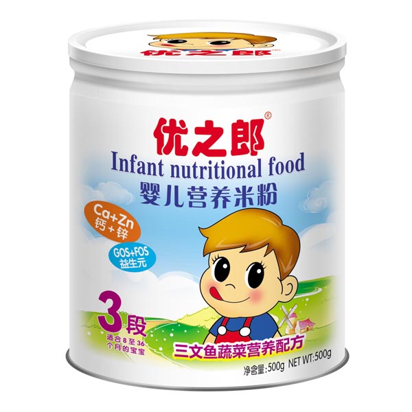 優(yōu)之郎三文魚(yú)蔬菜配方米粉3段500g