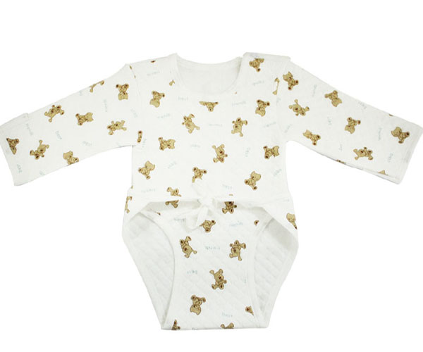 亨藝開陽肩開扣保暖長(zhǎng)袖哈衣(黃色)