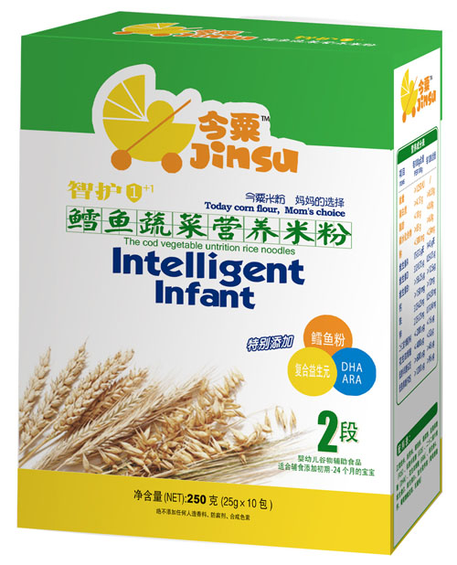 今粟鱈魚蔬菜營養(yǎng)米粉2段250g