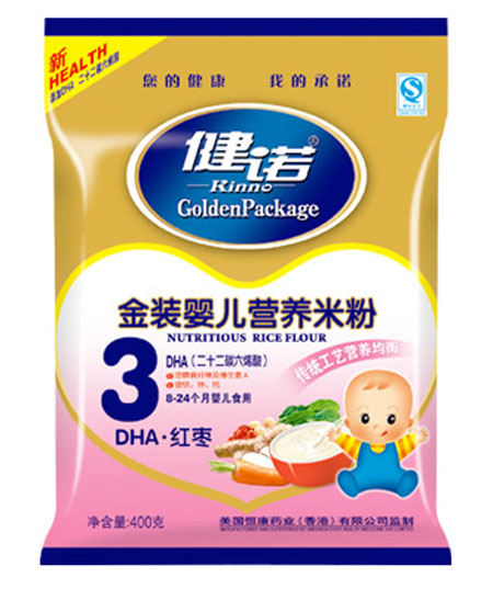 健諾DHA紅棗嬰兒營養(yǎng)米粉(粉狀)3段