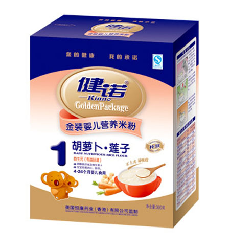 健諾胡蘿卜蓮子?jì)雰籂I養(yǎng)米粉1段盒裝