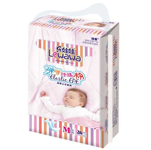 樂(lè)娃娃彈彈珍珠棉嬰兒紙尿褲M碼