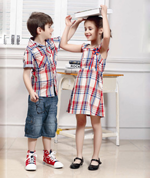 瑪琪曼蒂男款紅格子T恤