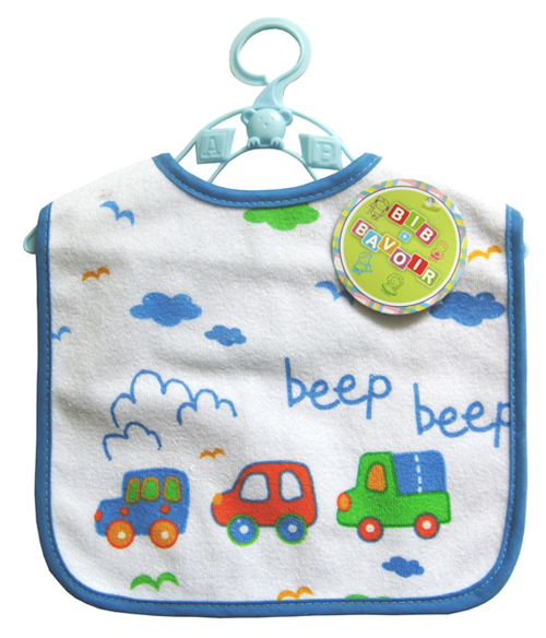 潤羽康印花圍兜藍色