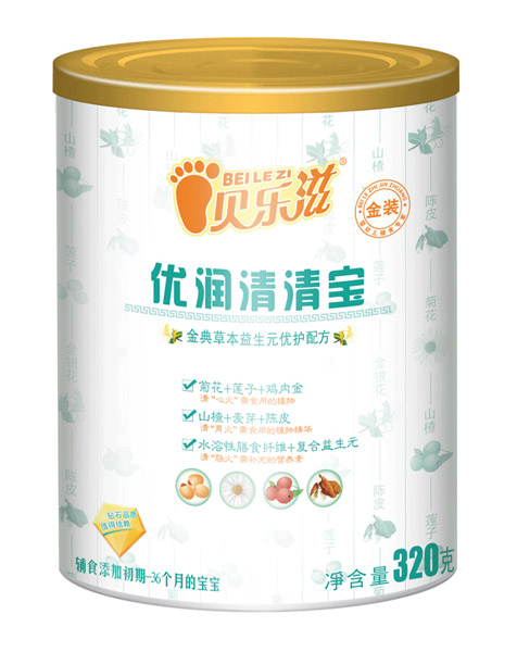 貝樂滋金典草本益生元優(yōu)護(hù)配方優(yōu)潤清清寶