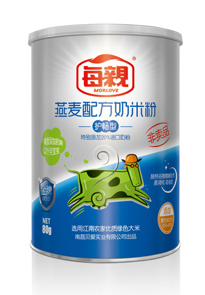 每親護(hù)暢型燕麥配方奶米粉小聽