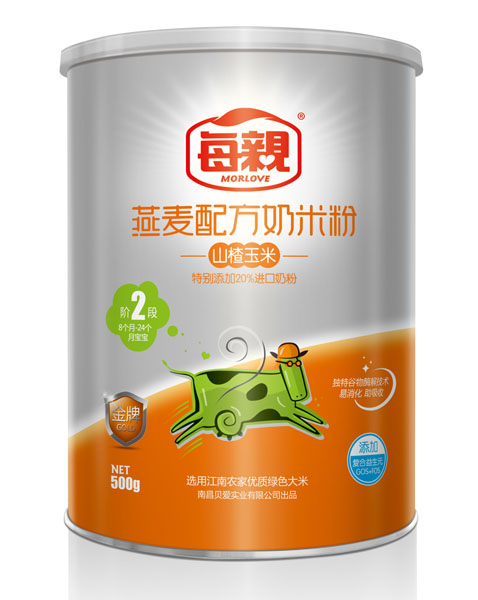 每親山楂玉米燕麥配方奶米粉2段