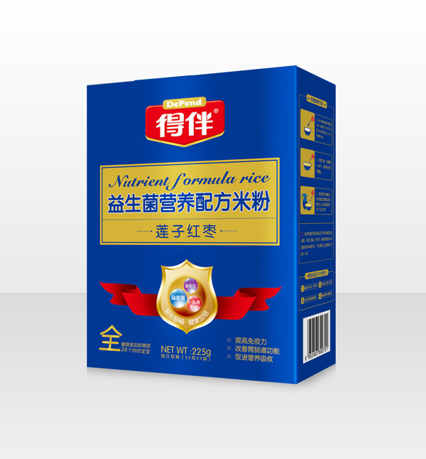 得伴益生菌蓮子紅棗營養(yǎng)配方米粉全段