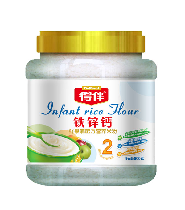 得伴鐵鋅鈣鮮果蔬配方營(yíng)養(yǎng)米粉2段