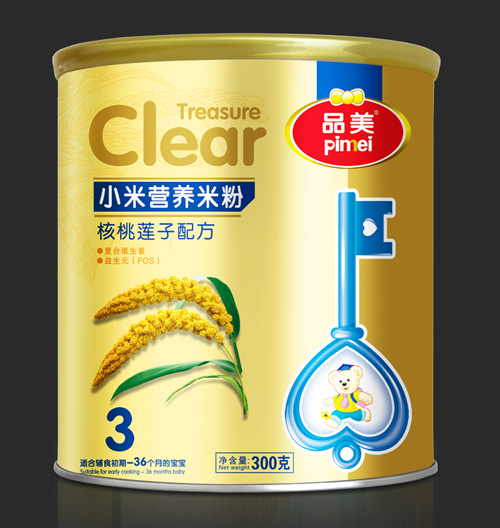 品美小米系列核桃蓮子配方米粉3段