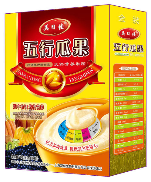 美日佳五行瓜果營(yíng)養(yǎng)米粉
