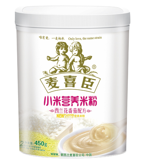 麥喜臣小米營養(yǎng)米粉西蘭花番茄配方罐裝