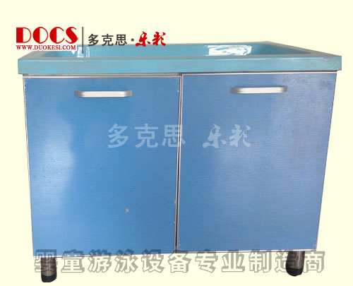 多克思樂(lè)彩單層洗澡盆柜體藍(lán)色