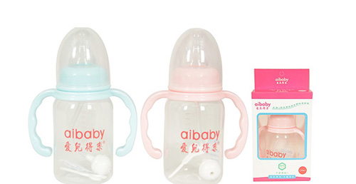 愛兒得樂(lè)120ml標(biāo)口PP帶柄自動(dòng)奶瓶