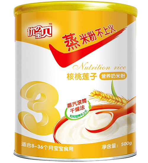 優(yōu)の寶貝核桃蓮子營養(yǎng)奶米粉3段