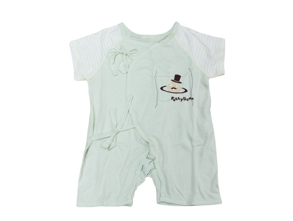 肥仔豆短袖系帶連體衣