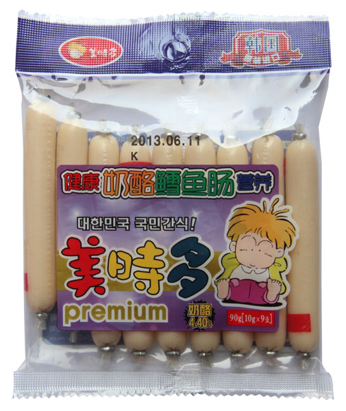 美時(shí)多奶酪魚腸90g