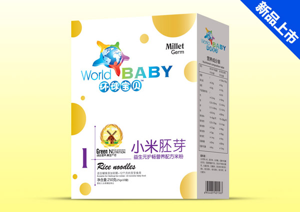 環(huán)球?qū)氊愐嫔o暢小米胚芽營養(yǎng)米粉盒裝