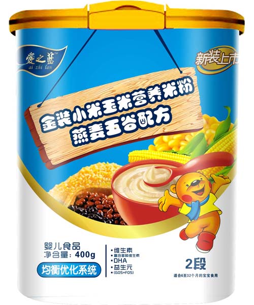 愛之藍(lán)金裝燕麥五谷配方米粉2段