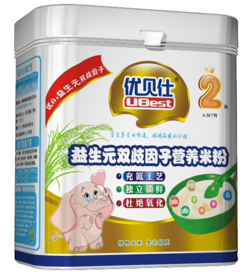 優(yōu)貝仕益生元雙歧因子營(yíng)養(yǎng)米粉2段