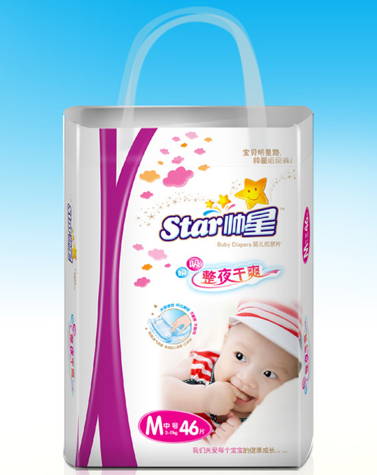 帥星瞬吸整夜干爽紙尿褲M碼