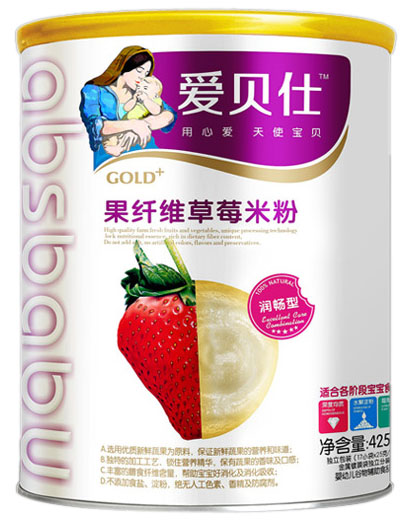 愛(ài)貝仕潤(rùn)暢型果纖維草莓米粉