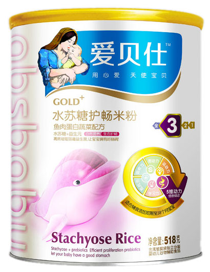 愛貝仕魚肉蛋白蔬菜水蘇糖護暢奶米粉