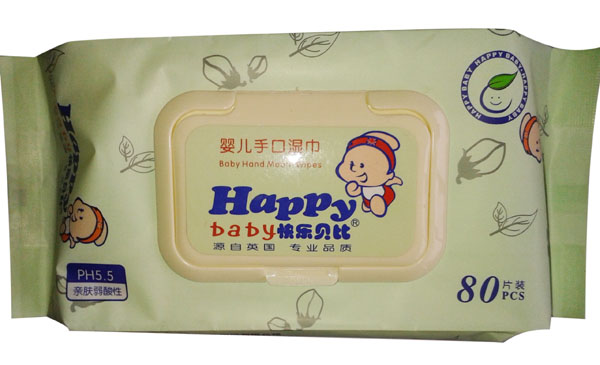快樂貝比嬰兒手口濕巾80片裝