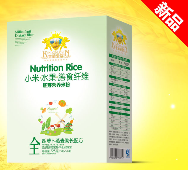 金盾愛嬰胡蘿卜燕麥助長配方小米米粉225g