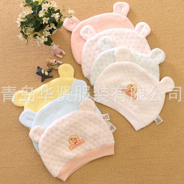 樂(lè)嬰健純棉保暖雙耳帽