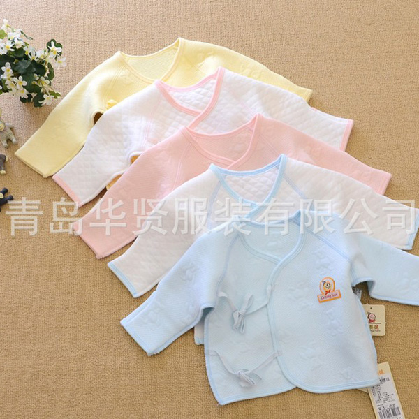 樂嬰健純棉保暖反袖口肚衣套裝