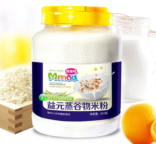 萌萌噠850克益生元護(hù)暢蒸谷物米粉