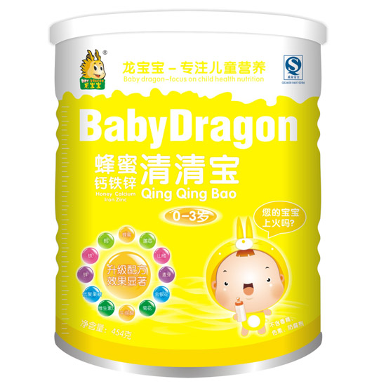 龍寶寶蜂蜜鈣鐵鋅清清寶罐裝