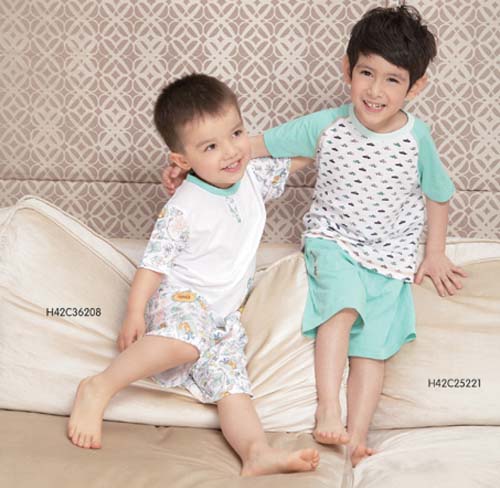 快樂城堡花紋男童套裝