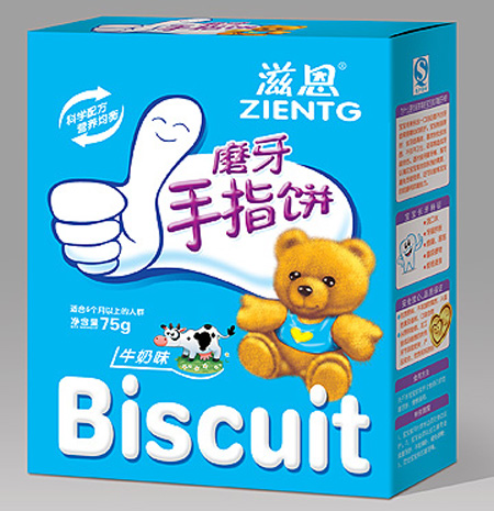 滋恩磨牙手指餅牛奶味