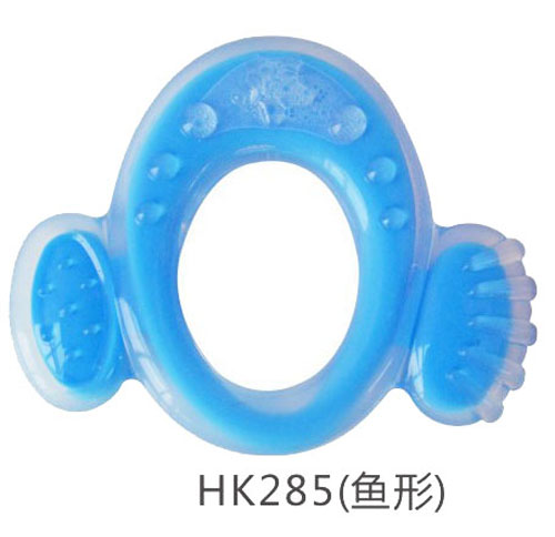 好可愛(ài)魚(yú)形全硅膠磨牙器