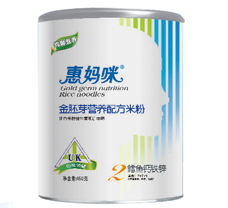 惠媽咪鱈魚(yú)鈣鐵鋅金胚芽米粉2段