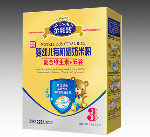 金領(lǐng)慧復(fù)合維生素+五谷嬰幼兒有機硒米粉3段盒裝