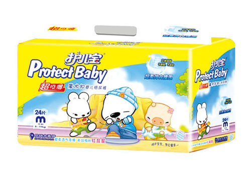 護(hù)兒寶超級(jí)薄彈力嬰兒紙尿褲M碼24片