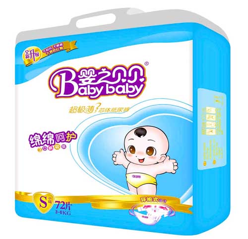 嬰之貝貝超極薄尿褲小號72片
