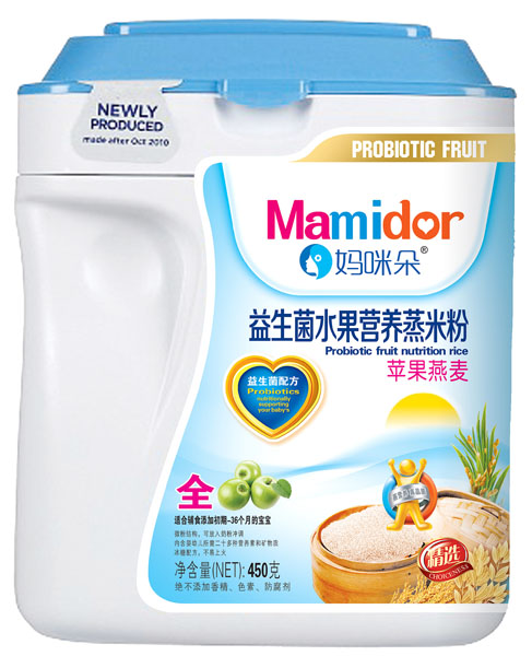 媽咪朵蘋(píng)果燕麥益生菌水果營(yíng)養(yǎng)蒸米粉