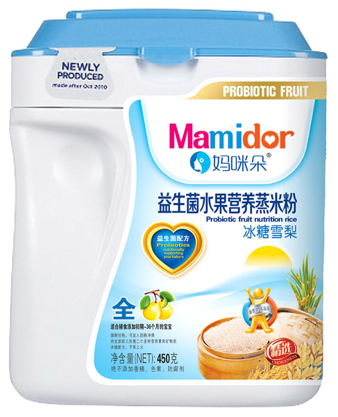 媽咪朵冰糖雪梨益生菌水果營(yíng)養(yǎng)蒸米粉