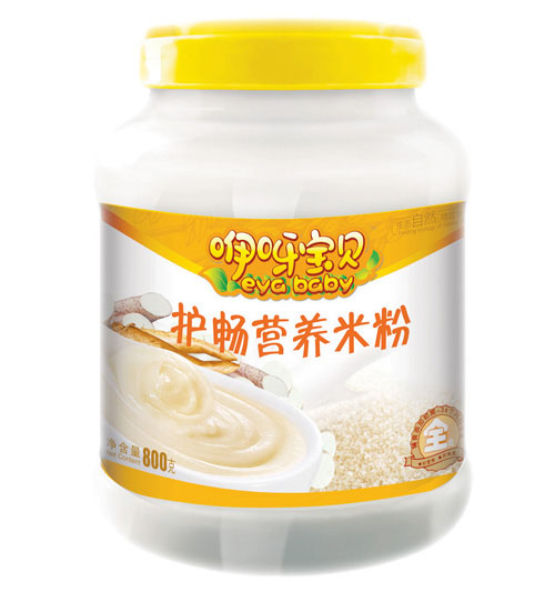 咿呀寶貝護腸營養(yǎng)米粉(桶裝金黃色)全段