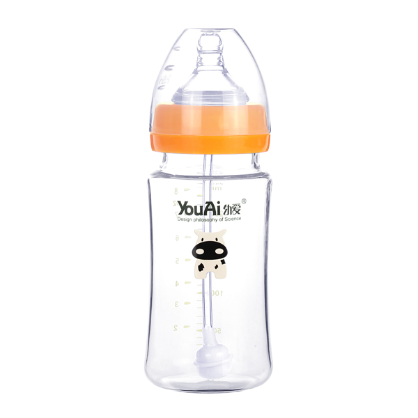 幼愛(ài)晶鉆玻璃寬口奶瓶240ml