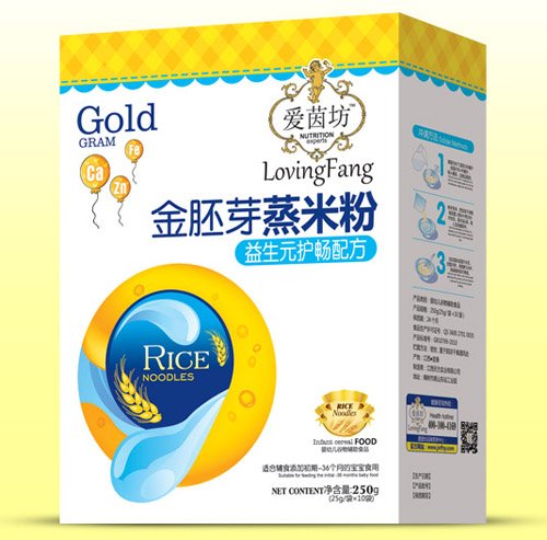 愛茵坊益生元護(hù)暢金胚芽蒸米粉盒裝