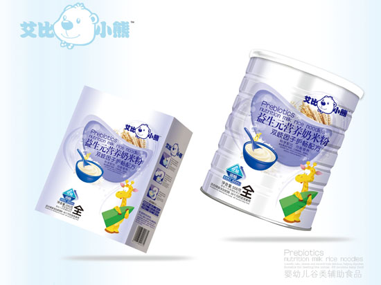 艾比小熊雙歧因子護(hù)暢益生元營養(yǎng)奶米粉