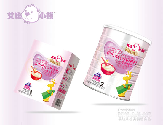 艾比小熊淮山薏米益生元營養(yǎng)奶米粉