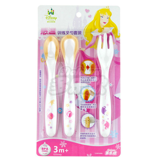迪士尼寶寶感溫訓練叉勺套裝